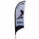 Bomota Strandflagge Beachflag Beachflagge 208 x 67 cm inkl. Transporttasche Motiv: Landsurfer
